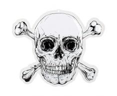 Boland 74104 - Wanddekoration Pirat, Größe 42 x 50 cm, Plastik, Totenkopf, Partydekoration, Kindergeburtstag, Hängedekoration, Halloween, Partyzubehör, Motto Party