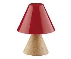 Kahlert Licht 0104525 Tischlampe mit Holzfuß, rot