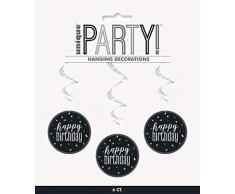 Unique Party 83780 Dekoration, schwarz/silber