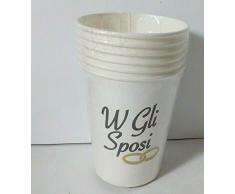 SWEEPING PARTY-Gläser aus Papier W I SPOSI 6 Stück Party ALLESTIMENTO Buffet, MVT903