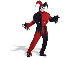 Evil Jester Red and Black Costume Plus Size Halloween Fancy dress