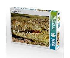 CALVENDO Puzzle Urzeitreptilien - Krokodil 1000 Teile Lege-Größe 64 x 48 cm Foto-Puzzle Bild von Peter Roder