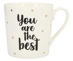 Depesche 5909.023 Tasse mit Henkel, aus Porzellan, 300 ml, mit Aufschrift, You Are The Best, Mehrfarbig