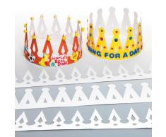 Baker Ross Bastelset - Krone - aus Pappe für Kinder zum Basteln und Dekorieren zum Kindergeburtstag und Karneval - 12 Stück