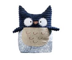 GLOREX 0 4640-1 - Kuscheltier zum Selberstopfen Eule Sana, ca. 25 cm groß, aus hochwertigem Plüsch genäht, muss nur noch befüllt werden, mit Geburtsurkunde