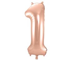 Folat 631310 - Folienballon Zahl 1 - rosegold - ca. 86 cm