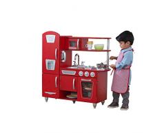 KidKraft 53173 Vintage-Spielküche aus Holz, Rot