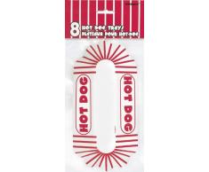 Unique 90688 tableware Geschirr, Papier, rot/weiß