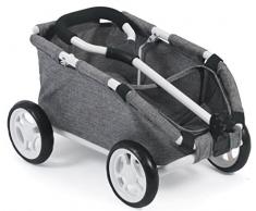 Bayer Chic 2000 660 76 Ziehwagen Skipper, Kleiner Bollerwagen für Teddys und Puppen, Jeans grau