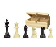Philos 2040 - Schachfiguren Nerva, Königshöhe 95 mm, Kunststoff, schw. / creme, in Holzbox