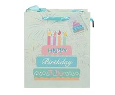 Idena 31426 Geschenktasche FSC-Mix Happy Birthday