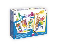 Sentosphere 3900677 - Aquarellum Junior: Nymphen, Malset, 4 Ausmalbilder