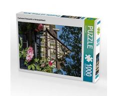 CALVENDO Puzzle Fachwerk Romantik in Strümpfelbach 1000 Teile Lege-Größe 48 x 64 cm Foto-Puzzle Bild von Horst Eisele