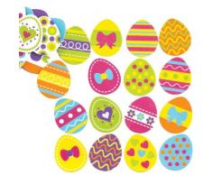 Baker Ross Moosgummi-Aufkleber „Osterei“ – Kreatives Bastelmaterial für Kinder zum Dekorieren/Basteln von Grußkarten (125 Stück)