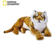 Lelly 100 cm National Geographic Big Katzen Tiger Giant Stofftier (braun)