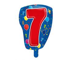 Folienballon Zahl 7 Geburtstag Jubiläum Silvester Jahreswechsel Ballon