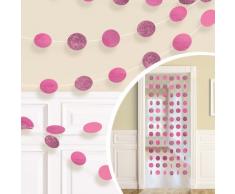 Amscan International 672424–103 2,13 m Bright Pink Glitter String Dekoration Kit