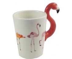 Flamingo Tasse mit 3D Flamingo Kopf am Henkel