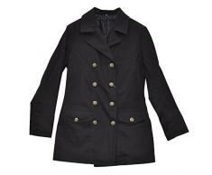 Zoelibat 24011005.008M Damen Jacke Kurzmantel mit doppelter Knopfleiste, Groß M, schwarz