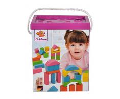 Eichhorn 75 pastellfarbene bunte Holzbausteine in Aufbewahrungsbox und Sortierdeckel, FSC 100% zertifiziertes Buchenholz, hergestellt in Deutschland, Motorikspielzeug geeignet für Kinder ab 1 Jahr