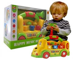 Allkindathings bt870770 Jungen und Mädchen Geistiges Musical WACA Maulwurf Learning Schule Bus Baby Spielzeug