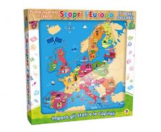 TEOREMA Satz Puzzle aus Holz, Mehrfarbig Europa Mehrfarbig