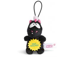 Nici 44980 Anhänger Einhorn Carbon Flash mit Spruch MUTMACHER 8cm mit Loop, schwarz