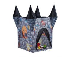 Relaxdays Spielzelt Kinder Spukschloss, Kinderzelt für Mädchen und Jungen, ab 3 Jahren, HxBxT: 132 x 110 x 110 cm, grau
