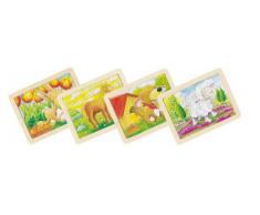 Goki 57807, Puzzle, Tiere, Vorschule, Holz, Mehrfarbig, bunt