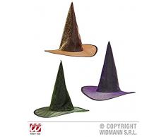 WIDMANN Spidermesh Hexen S (grün/orange/lila) Halloween Hüte & Kopfbedeckung für Kostüme Zubehör