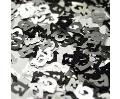 Gifts 4 All Occasions Limited SHATCHI-187 Tischdekoration, 14 g, 13. Geburtstag, Schwarz/silberfarben