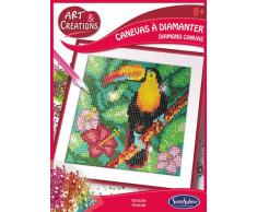 Sentosphere 02028 Bastelset Strassstein-Bild Tukan, Mehrfarbig