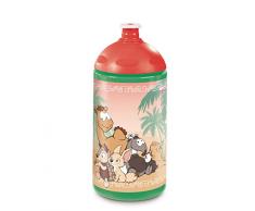 Nici 45457 Trinkflasche, Gürteltier, Ameisenbär und Wüstenfuchs 0,5l, grün