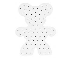 Hama 9004 Maxi Stick Lochplatte Teddybär für 72 Stecker, ca. 20 x 15,5 cm, Mehrfarbig