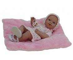 Nines Artesanals dOnil – Puppe neugeborenes Baby Perlé mit Geschenkkissen (450)