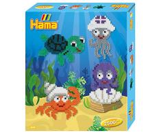 Hama 3249 Geschenkpackung Unter Wasser, Bügelperlen Midi, ca. 2500 Stück inklusive Stiftplatten und Zubehör