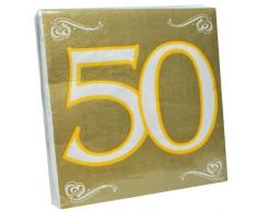 Servietten 50 Gold Hochzeit 20St. Hochzeitsdeko Goldhochzeit