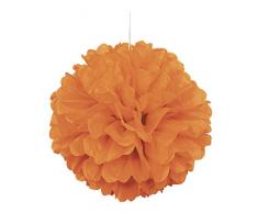 Unique Industries 64276 16 Orange Tissue Paper Pom Party-Deko, Papier