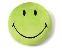 Nici 35874 - Kissen Smiley, Plüsch, rund, Durchmesser 35 cm, grün
