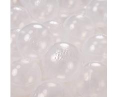 KiddyMoon 100 ∅ 6Cm Kinder Bälle Für Bällebad Spielbälle Baby Plastikbälle Made In EU, Transparent