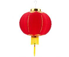 Beistle 50678–12 Viel Glück Laterne mit Quaste 16-Inch rot/goldfarben