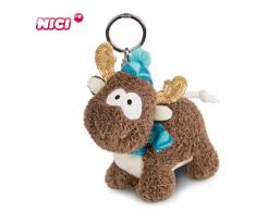 NICI Schlüsselanhänger Plüschtier Reny Heart 10 cm – Rentier Kuscheltieranhänger mit Schlüsselring für Schlüsselband, Schlüsselbund, Schlüsselhalter & Schlüsselkette – Süßer Taschenanhänger – 44101