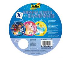folia 682001 Laternenzuschnitte aus Transparentpapier 115g/m² für Rundlaternenrohlinge, Ø 16,8 cm, 20 Stück, zum Basteln von individuellen Laternen