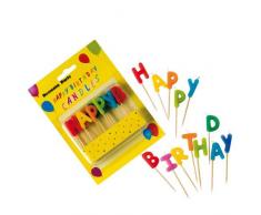 Procos 9191 Kerzen Happy Birthday, mehrfarbig