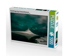 CALVENDO Puzzle Polarlichtaugen über Kirkufell (Westisland) 1000 Teile Lege-Größe 64 x 48 cm Foto-Puzzle Bild von Kirstin Grühn-Stauber