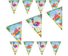 Folat 10m Wimppelkette * Flamingo * als Deko für Mottoparty oder Kindergebur