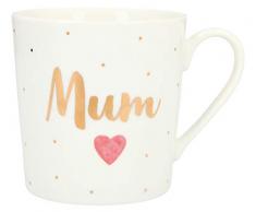 Depesche 5909.049 Tasse mit Henkel, aus Porzellan, 300 ml, mit Aufschrift, Mum, Mehrfarbig