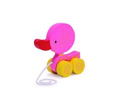 Legler Zieh-Enten Li, Lu & La im 3er Set aus Holz, FSC® 100%-zertifiziert, mit farblichen Details für ein fröhlich süßes Aussehen, tolles Spielzeug für kleine Laufanfänger