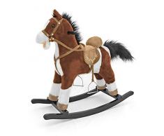 MILLY MALLY 5907717434157 - Schaukelpferd Schaukelspielzeug mit Soundeffekten Teddybär, weiß