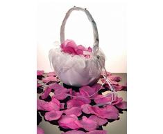 partydeco kos-karton – Korb für Blütenblättern Organza, 17 cm